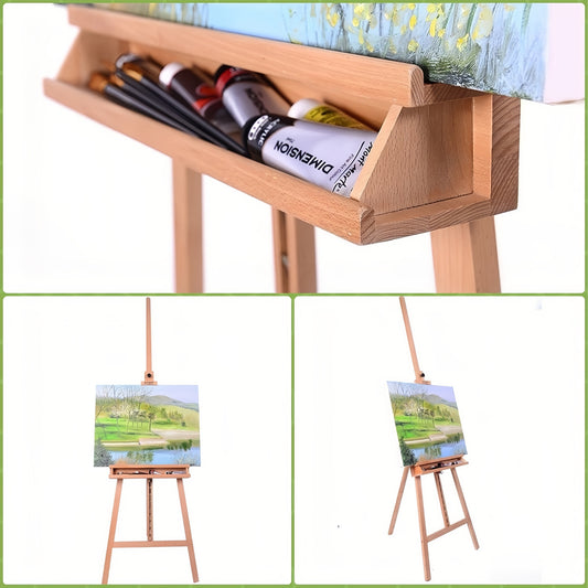 Mont Marte Atelierstaffelei - aus Buchenholz - bis 120cm hoch - SETL