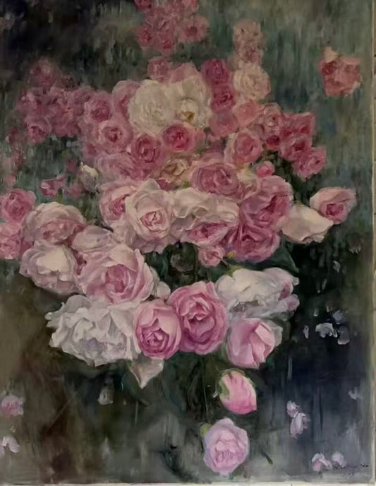 "Blütenpracht", 70x100cm, Öl auf Leinwand, Xiaoping Xu - SETL