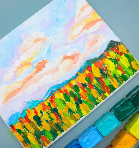 Artecho Gouache Set - 24 x 30 ml Farben mit 10 Pinseln und 1 Palette - SETL