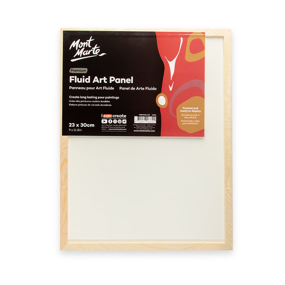 Mont Marte Premium Fluid Art Panel – Verzugsfreie Holztafel mit Rahmen für Pouring Kunst - SETL