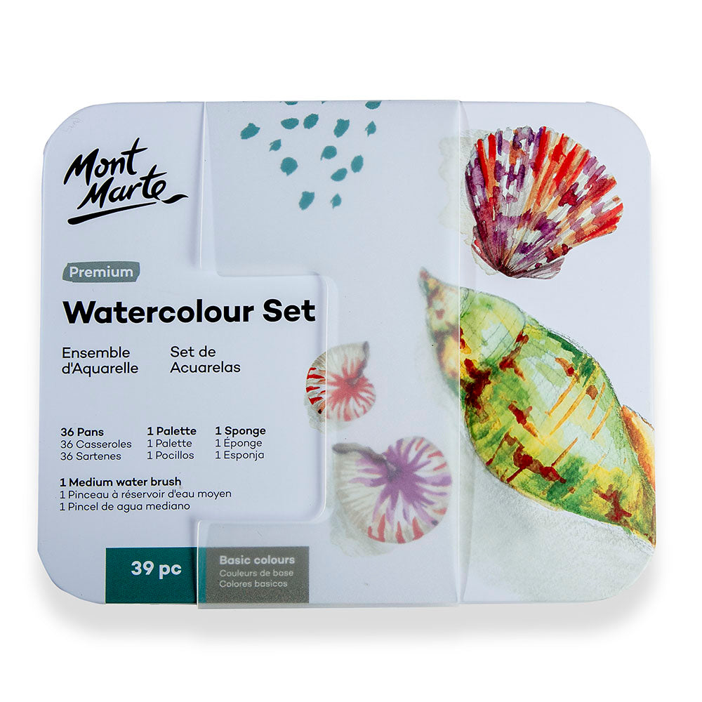 Mont Marte Premium Aquarellfarben Set - 24 / 36 Farben - SETL