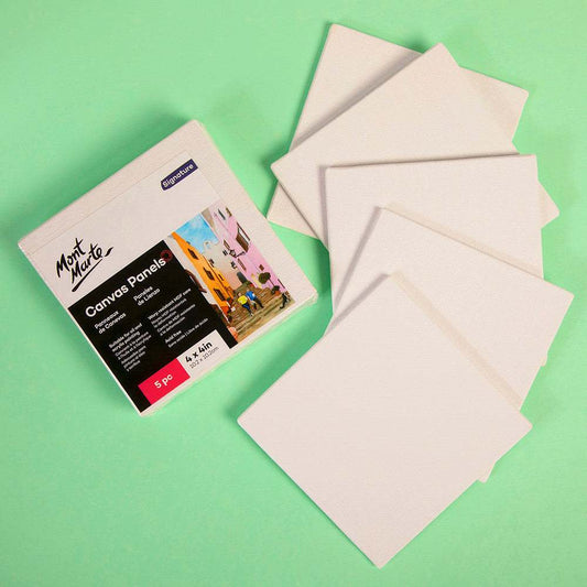 Mont Marte Leinwandplatten 10,2 x 10,2 cm, 5er Set - SETL