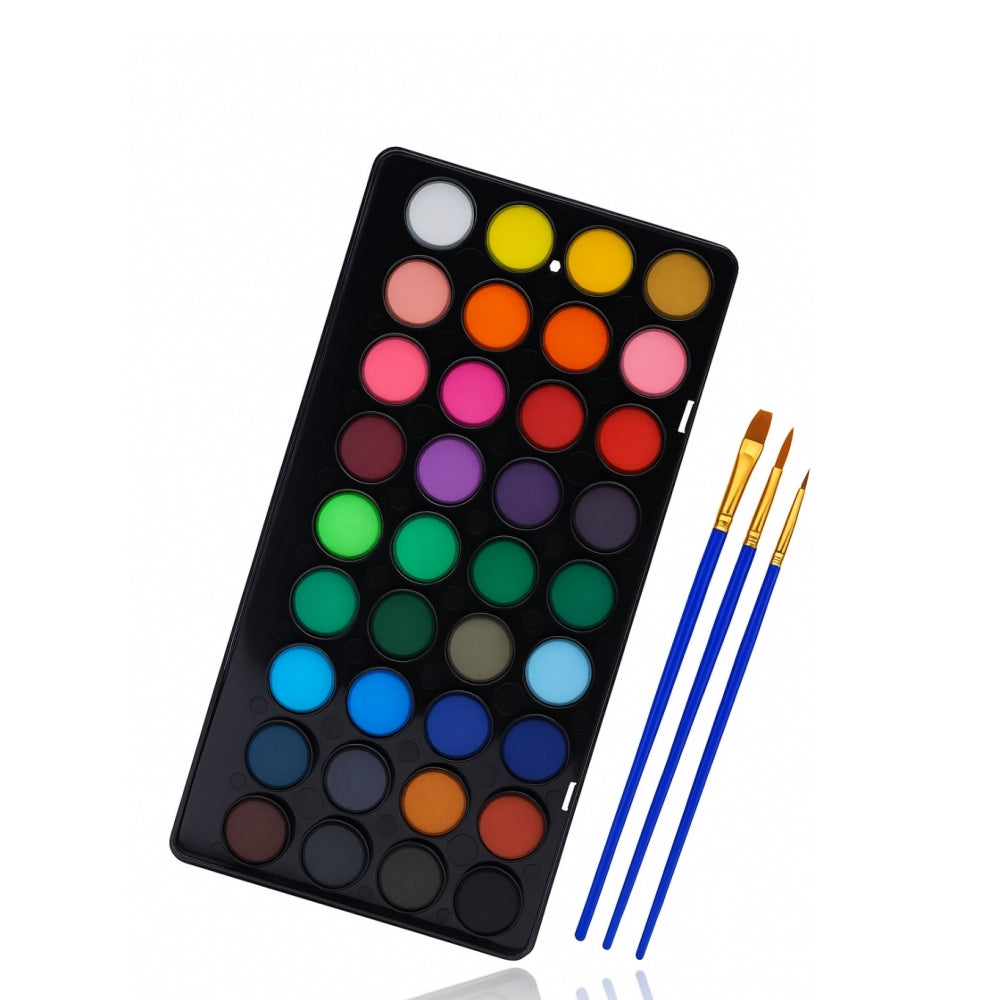 Artecho Aquarellfarben Set - 36 Farben mit 3 Pinseln - SETL
