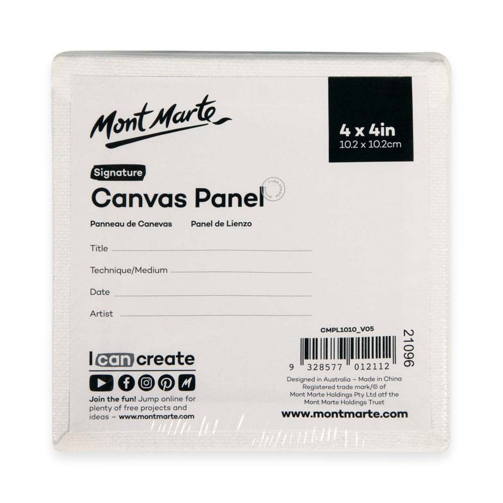 Mont Marte Leinwandplatten 10,2 x 10,2 cm, 5er Set - SETL