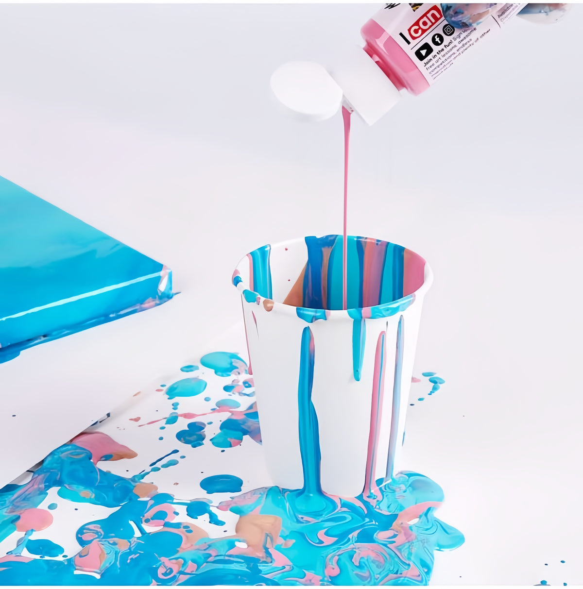 Mont Marte Pouring Set - Flamingo - 4x60ml in Flaschen - SETL