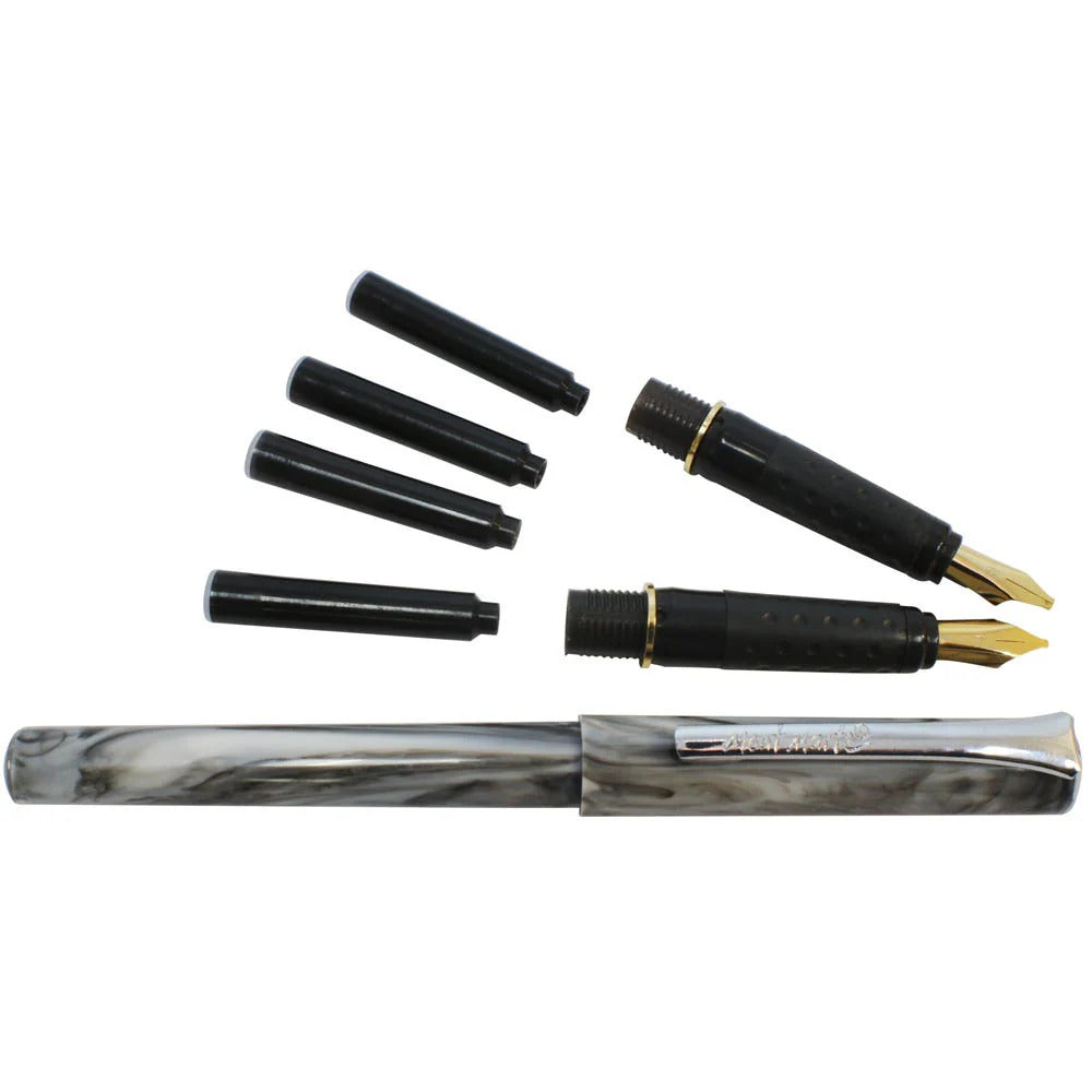 Mont Marte Kalligrafie-Set, 8-teilig – mit 2 Federn - SETL