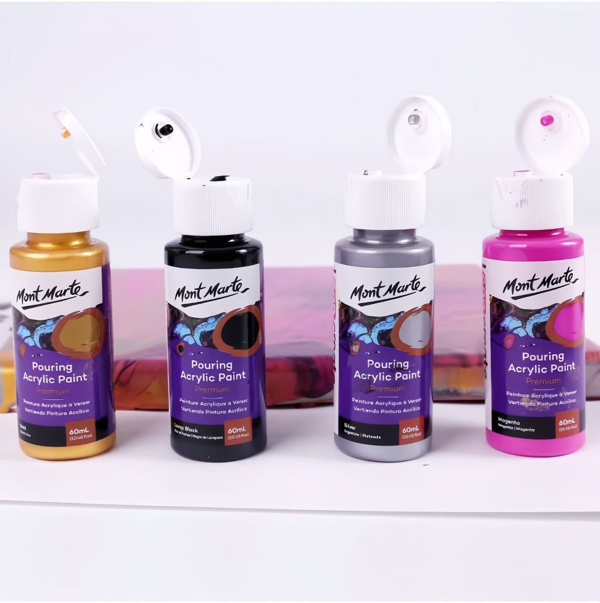 Mont Marte Pouring Set - Cosmic - 4x60ml in Flaschen - SETL