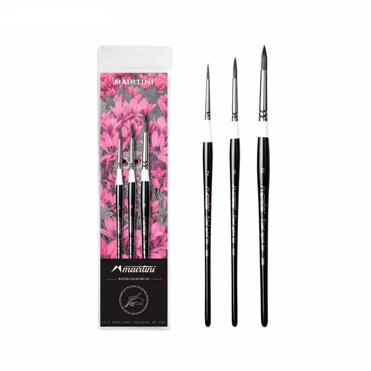 MAIRTINI Professional Aquarellpinsel-Set – Premium Synthetikhaar-Pinsel für alle Maltechniken - SETL
