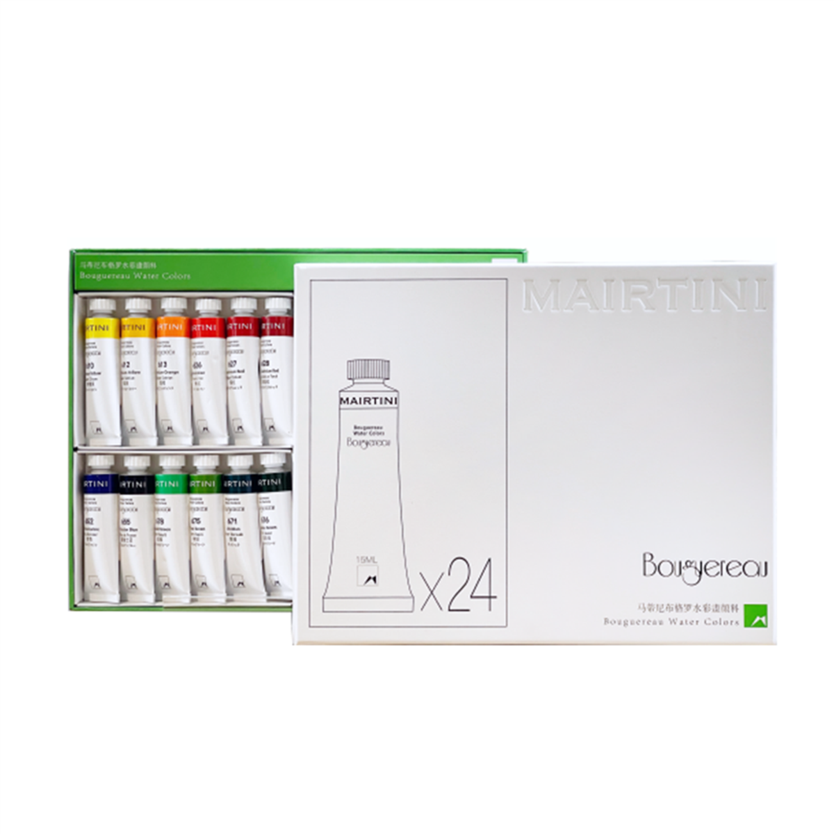 Mairtini Bouguereau Künstler-Aquarellfarben-Set, 24 Farben, 8/15 ml - SETL
