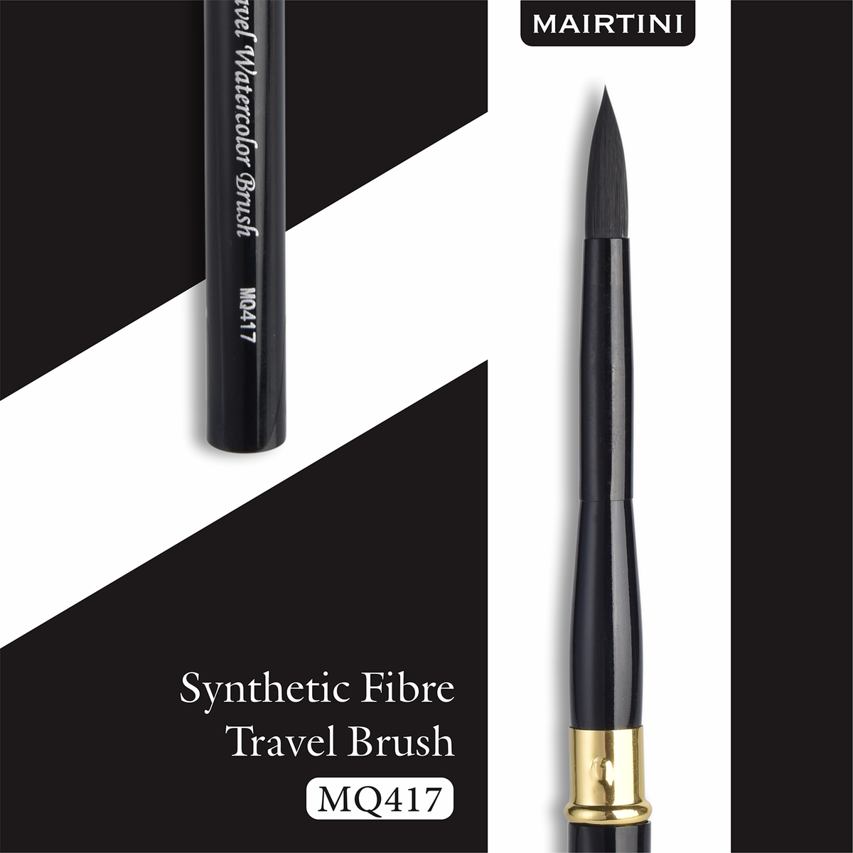 MAIRTINI TravelMate Aquarellpinsel – Reiseset Grün Nr.0/1/2/4/6 - SETL