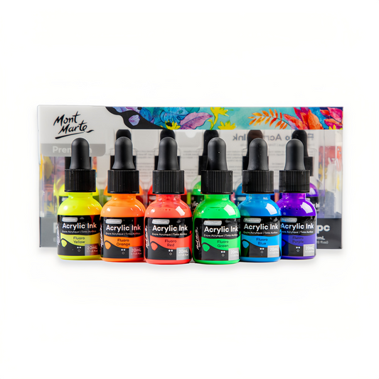 Mont Marte Premium Acryl Ink Set Neon – 6  Farben - SETL