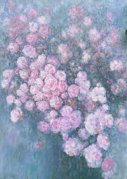 "Blüten im Licht", 70x100cm, Öl auf Leinwand, Xiaoping Xu - SETL