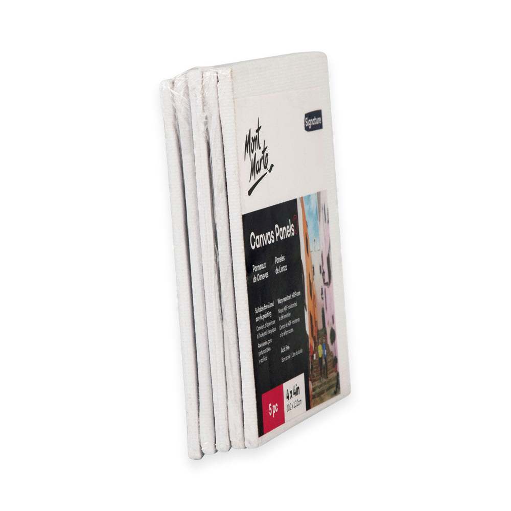 Mont Marte Leinwandplatten 10,2 x 10,2 cm, 5er Set - SETL