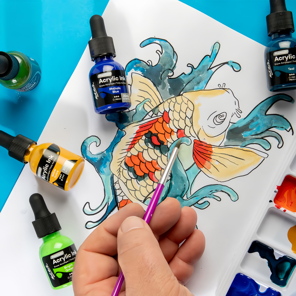 Mont Marte Premium Acryl Ink Set – 6 / 12 Farben - SETL