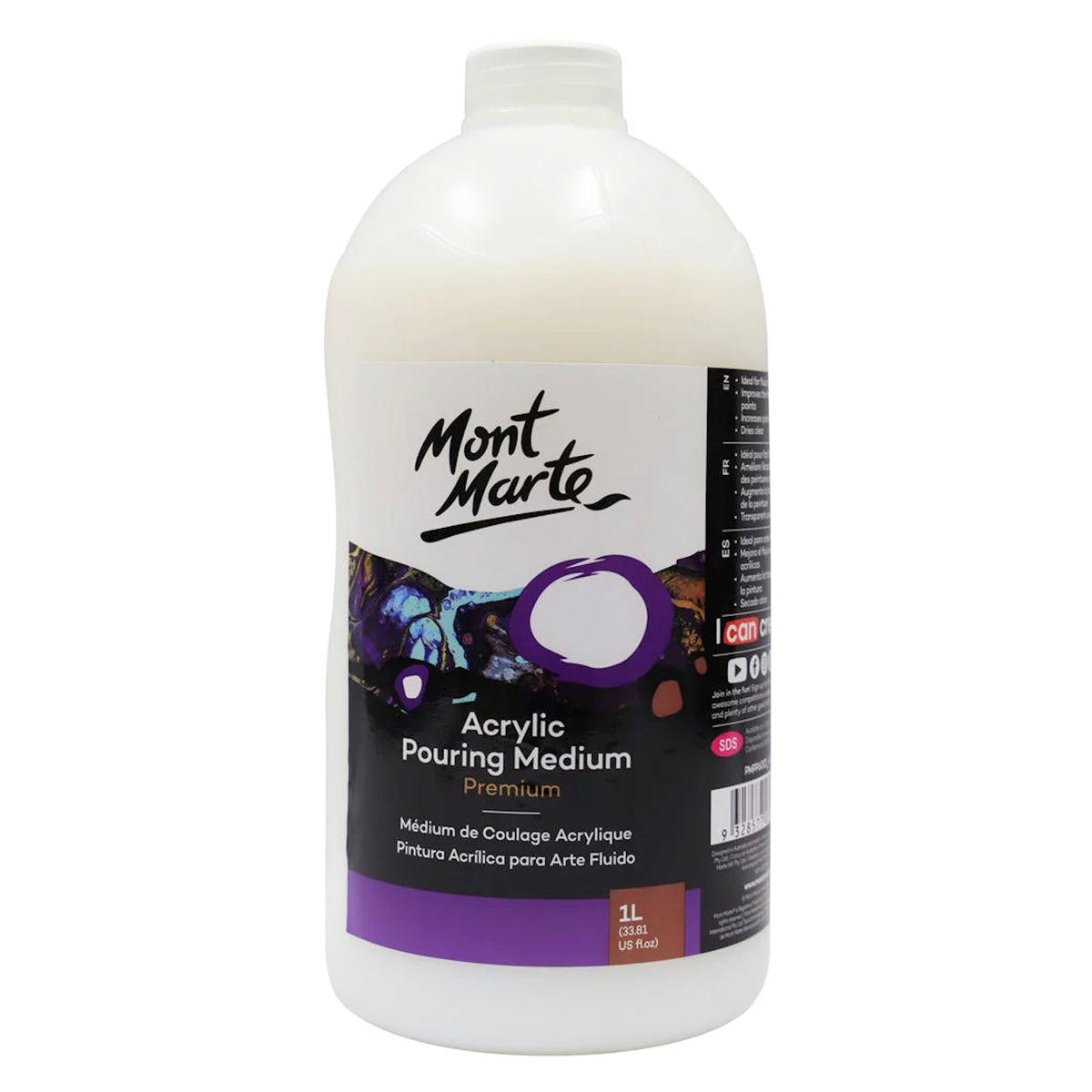 Mont Marte Acrylic Pouring Medium -  240ml/ 1 Liter - SETL