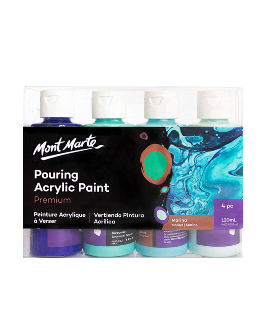 Mont Marte Pouring Set - Marina - 4x120ml in Flaschen - SETL