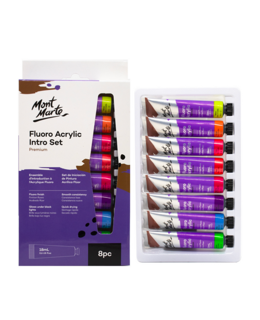 Mont Marte Acrylfarben Set Neon – 8x18ml in Tuben - SETL