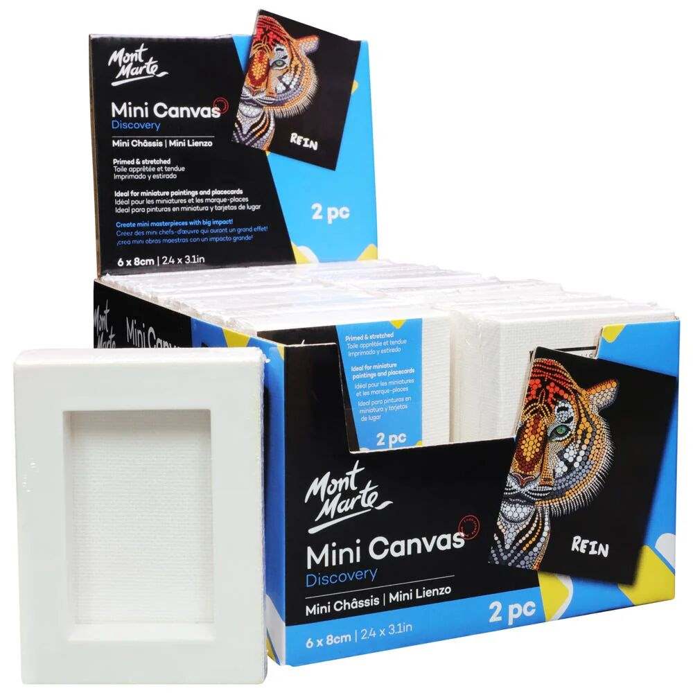 Mont Marte Discovery Mini Leinwand 6 x 8 cm, 2er Set - SETL
