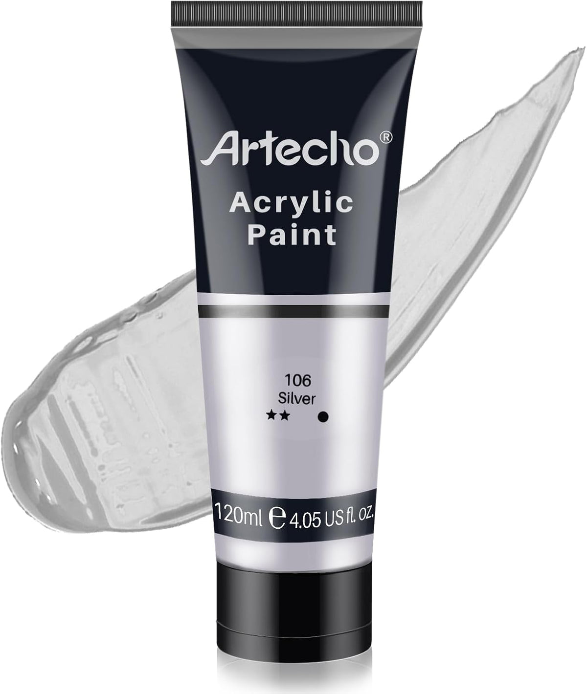 Artecho Acrylfarbe 2 x 120ml – Weiß, Schwarz, Golden, Silber & mehr Farben verfügbar - SETL