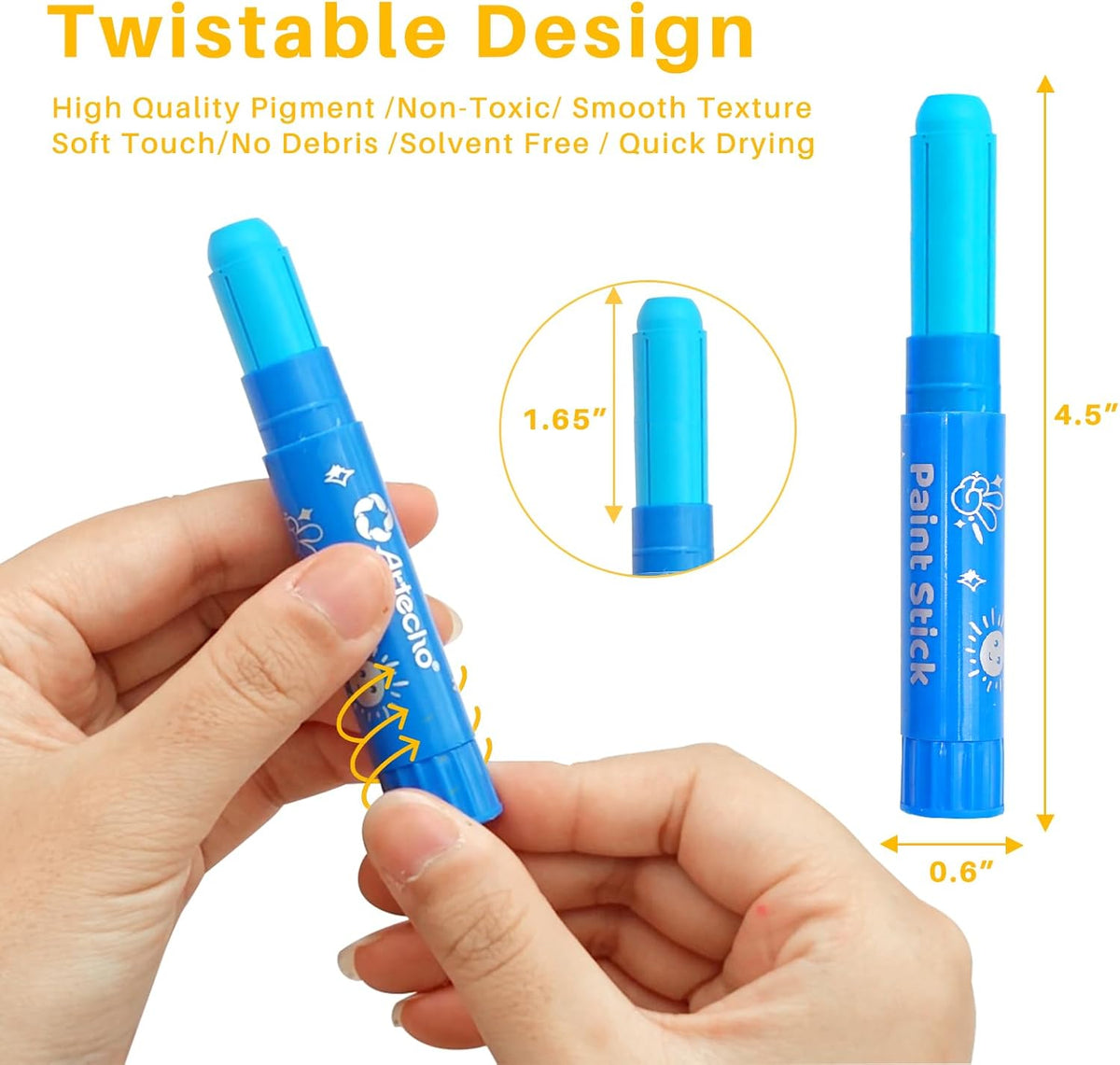 Artecho Temperastifte Set – 36 Farben inkl. Pastell, Neon & Metallic - SETL