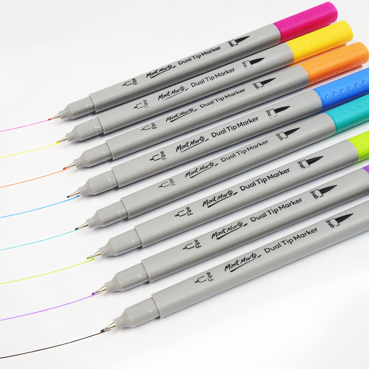 Mont Marte Brush/Fineliner Set – 48 Farben, Dual Tip - SETL