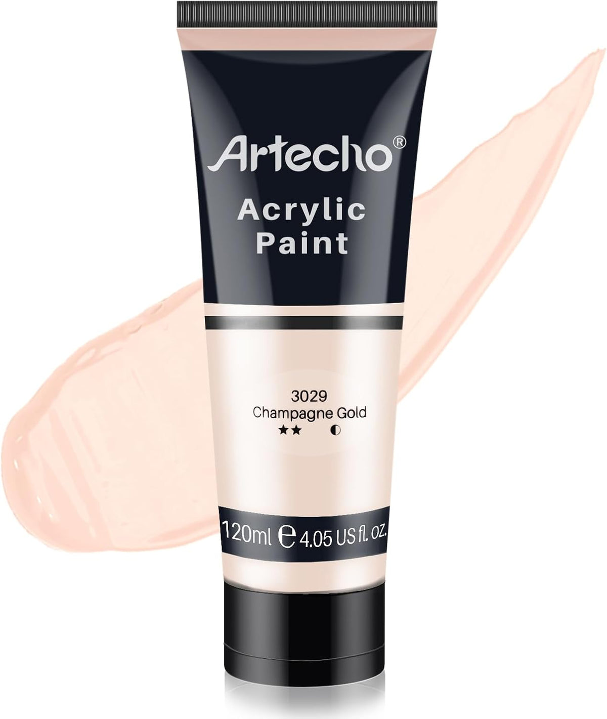 Artecho Acrylfarbe 2 x 120ml – Weiß, Schwarz, Golden, Silber & mehr Farben verfügbar - SETL