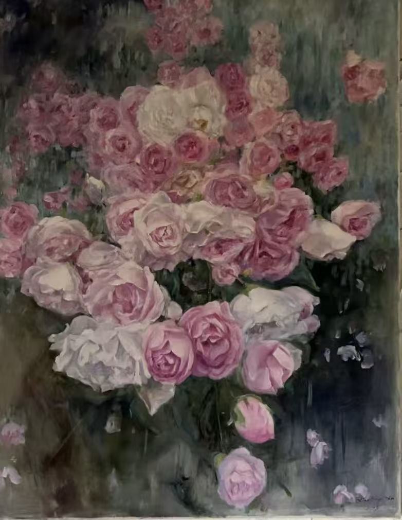 "Blütenpracht", 70x100cm, Öl auf Leinwand, Xiaoping Xu - SETL