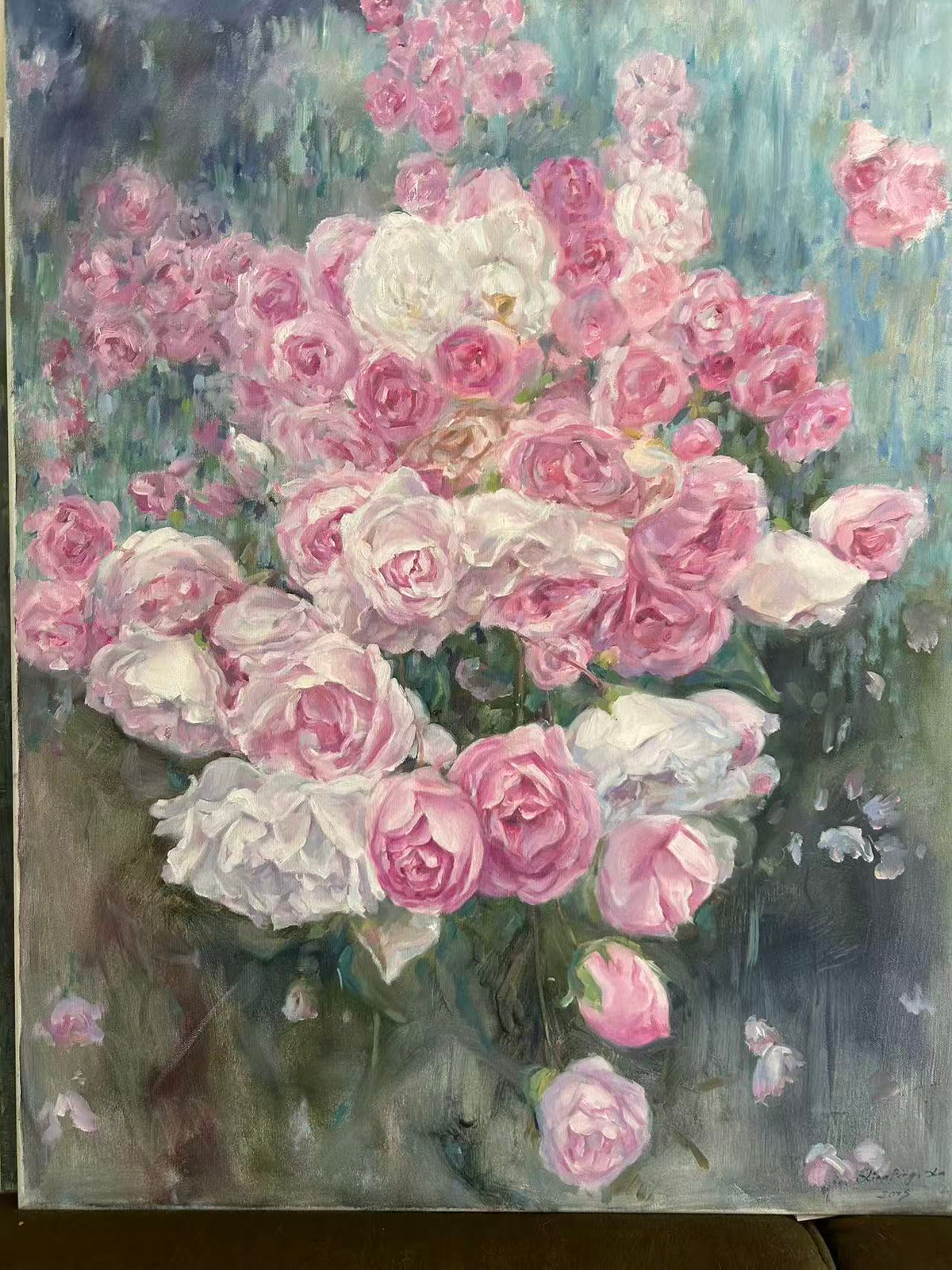 "Blütenpracht", 70x100cm, Öl auf Leinwand, Xiaoping Xu - SETL