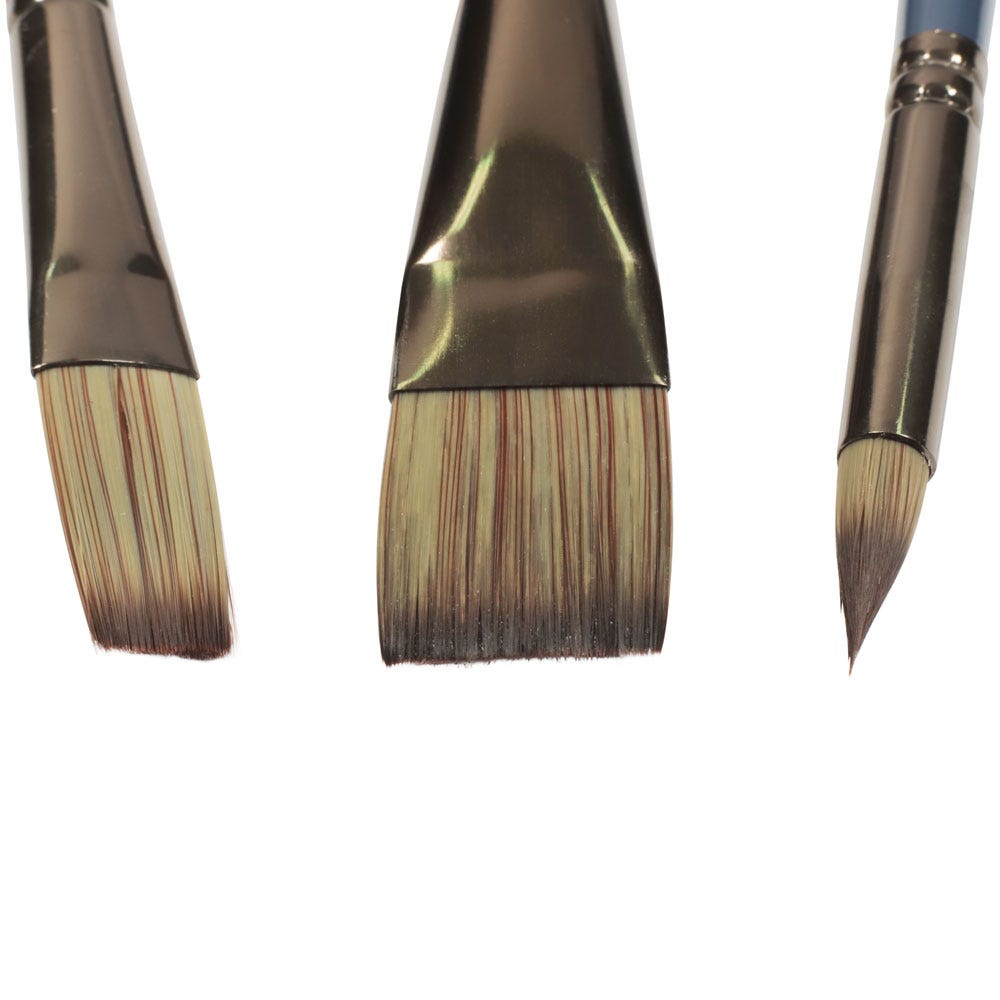Mont Marte Premium Pinselset – 15 Taklon- und Borstenpinsel mit Magnetverschluss-Tasche - SETL