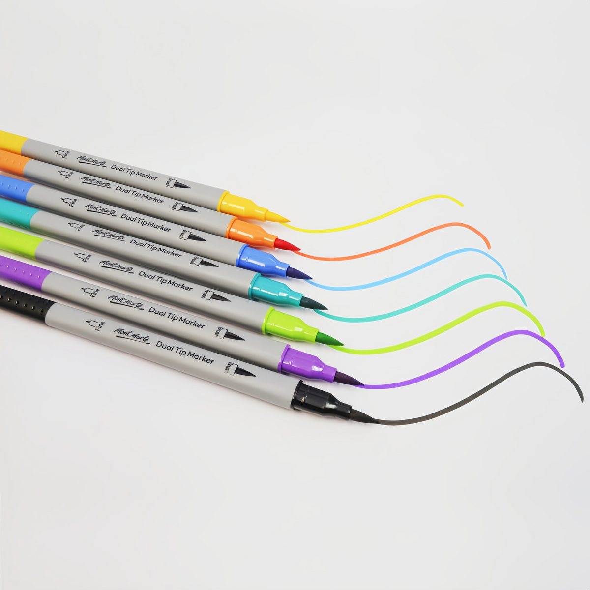 Mont Marte Brush/Fineliner Set – 48 Farben, Dual Tip - SETL