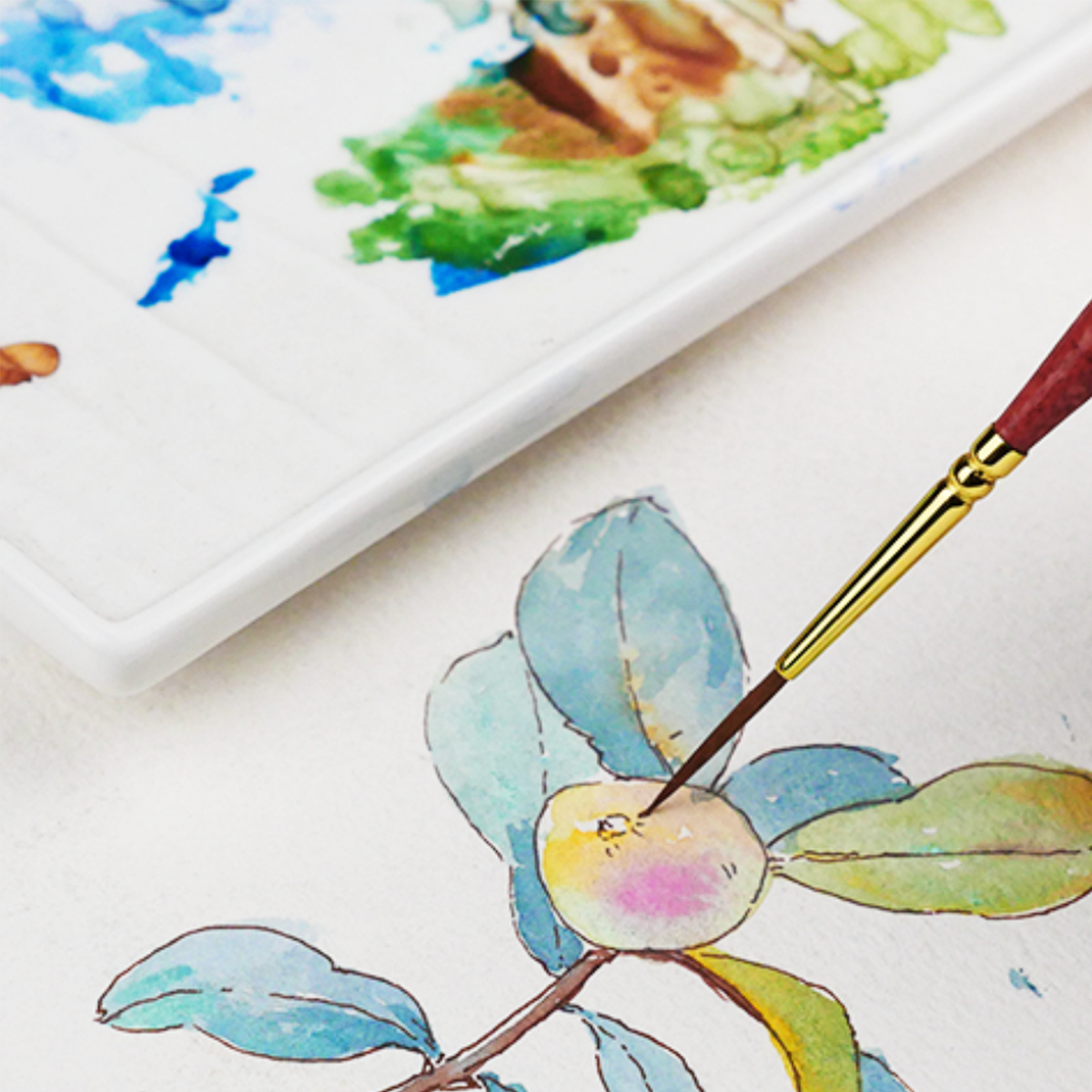 MAIRTINI Profi-Aquarellpinsel mit Minkhaar-Charakter – Innovativer Synthetikpinsel für präzise Details & weiche Verläufe - SETL