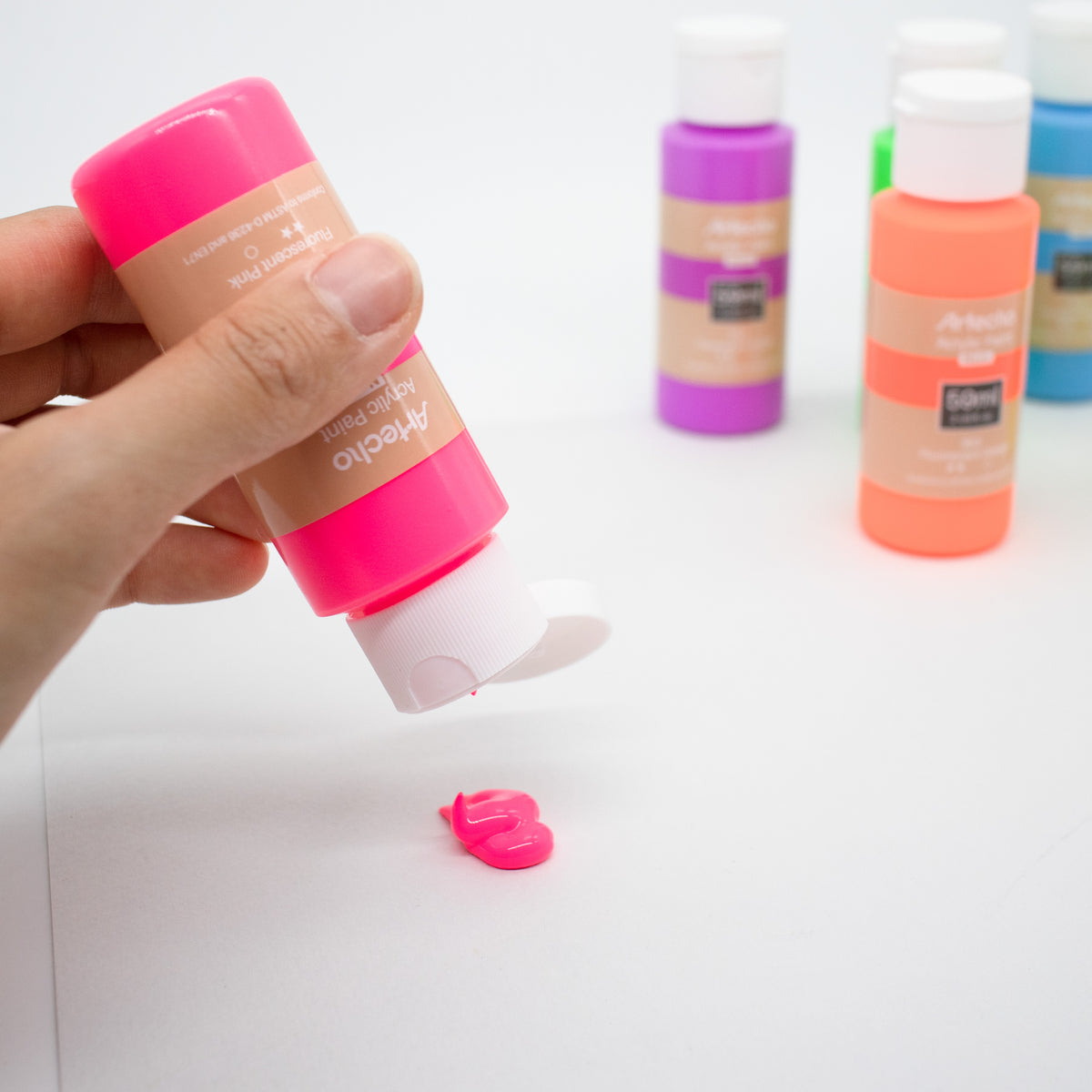 Artecho Acrylfarben Set Neon - 6x59ml in Flaschen - SETL