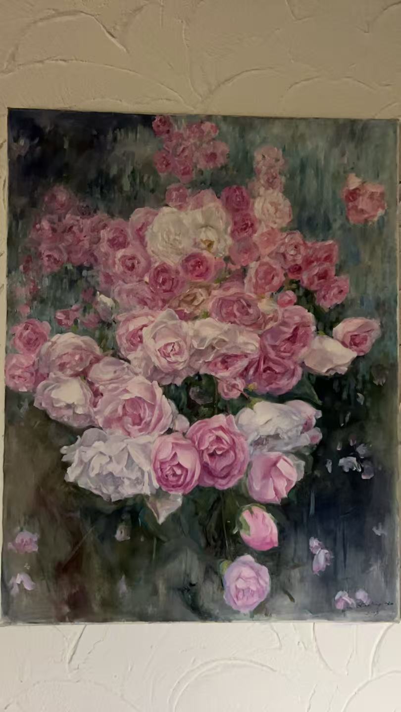 "Blütenpracht", 70x100cm, Öl auf Leinwand, Xiaoping Xu - SETL