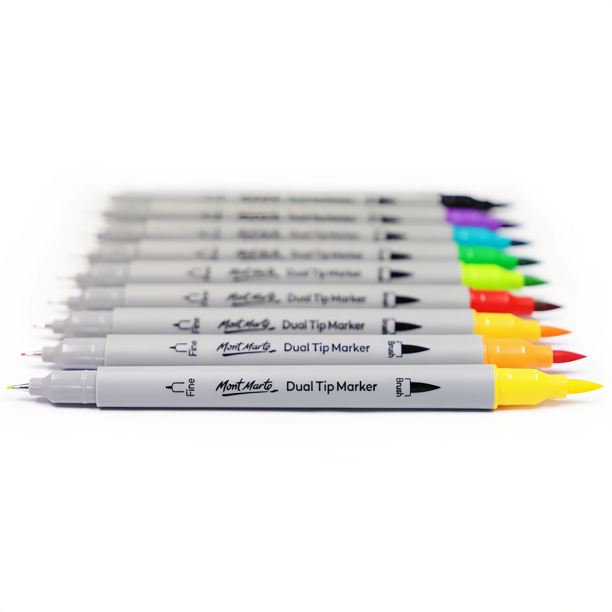 Mont Marte Brush/Fineliner Set – 48 Farben, Dual Tip - SETL