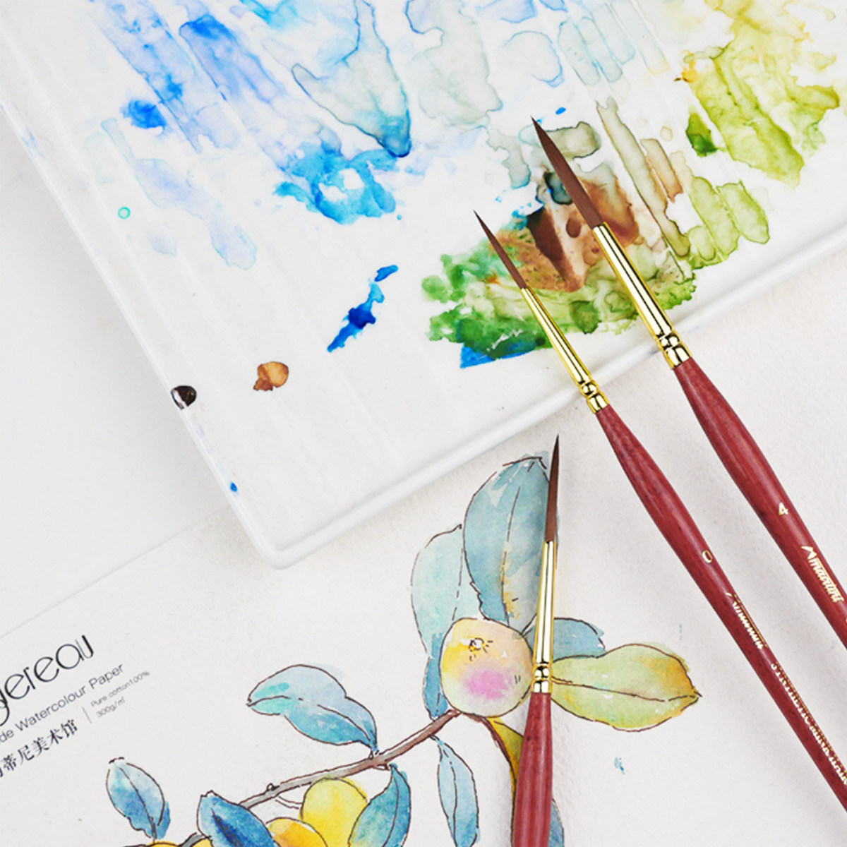 MAIRTINI Profi-Aquarellpinsel mit Minkhaar-Charakter – Innovativer Synthetikpinsel für präzise Details & weiche Verläufe - SETL