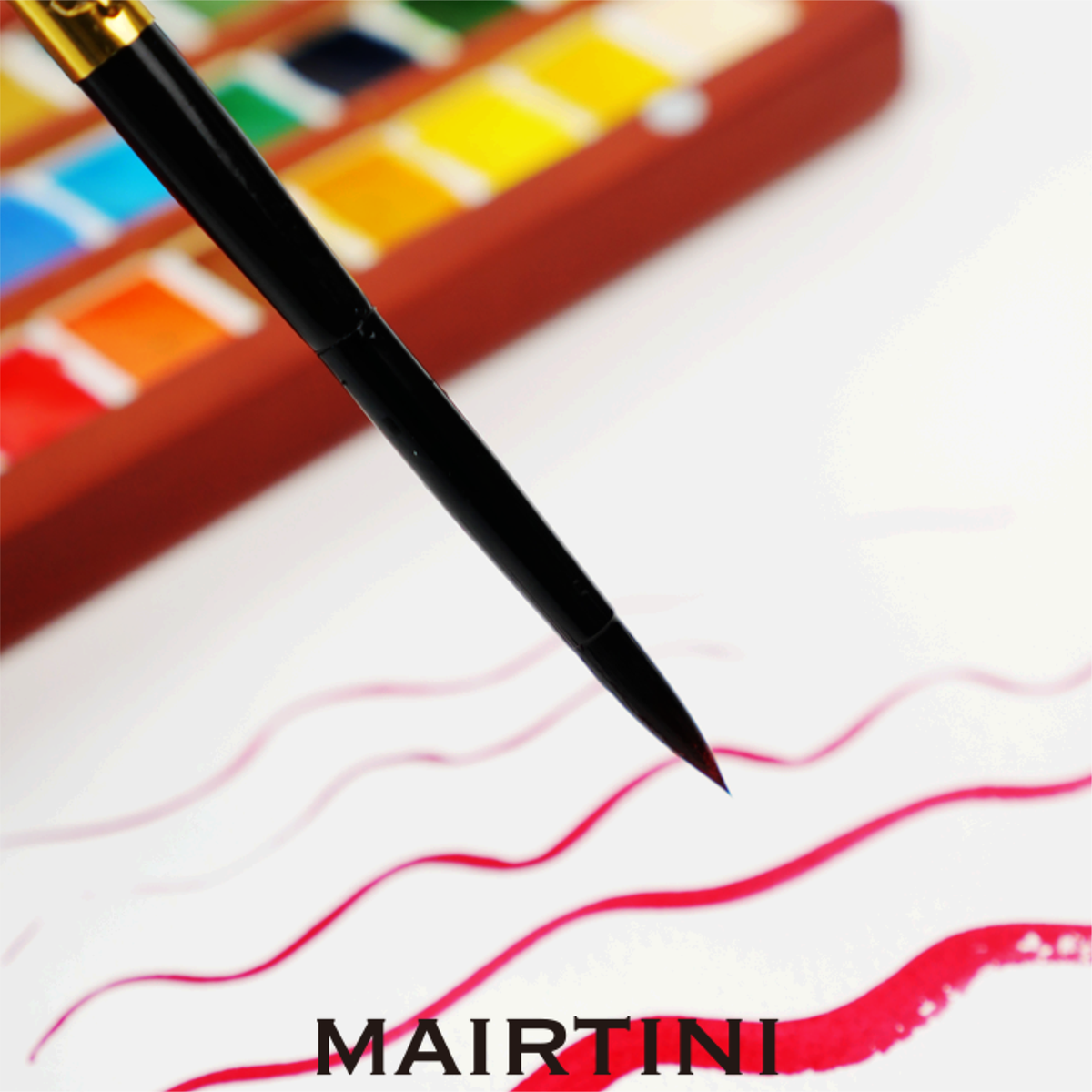 MAIRTINI TravelMate Aquarellpinsel – Reiseset Grün Nr.0/1/2/4/6 - SETL