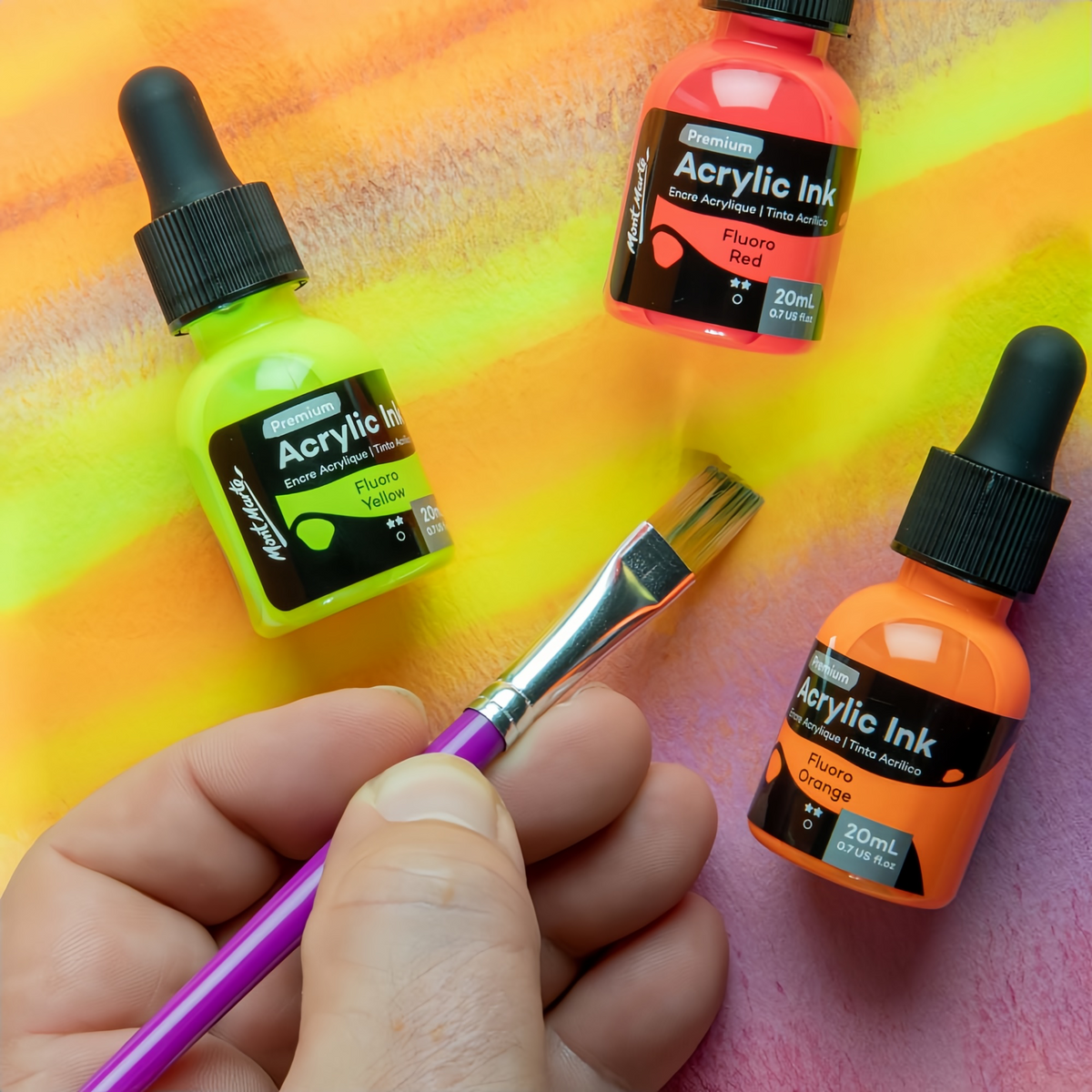 Mont Marte Premium Acryl Ink Set Neon – 6  Farben - SETL