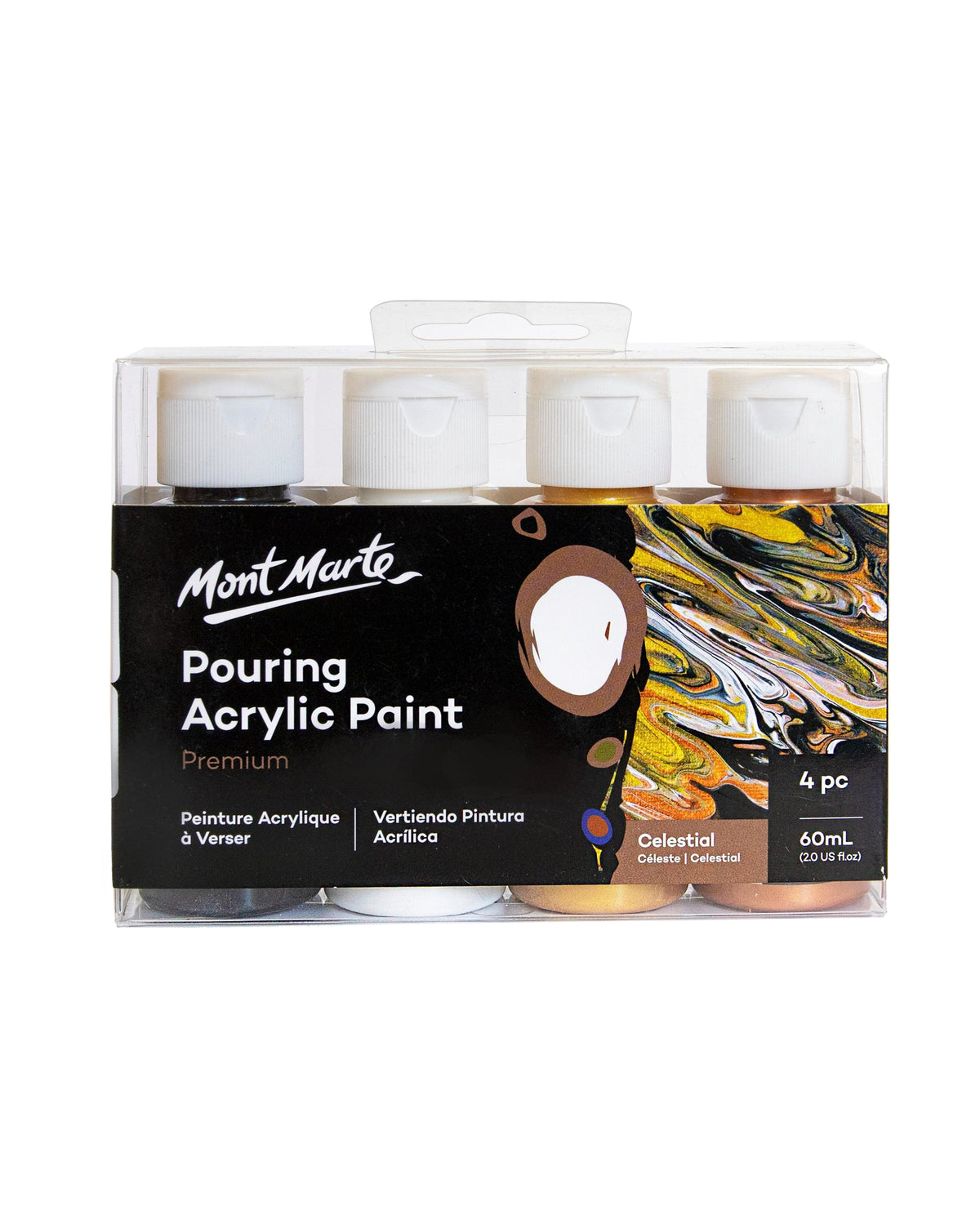 Mont Marte Pouring Set - Celestial - 4x60ml in Flaschen - SETL