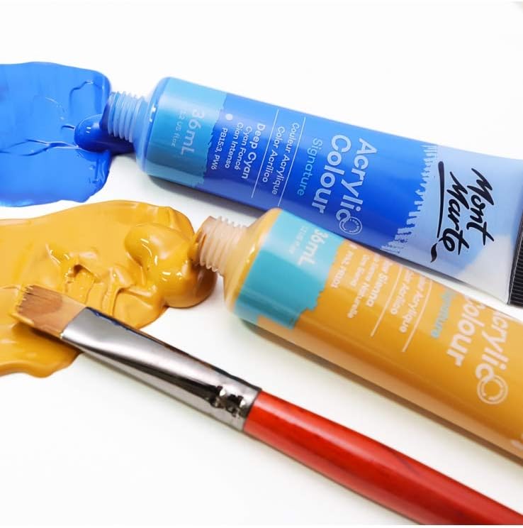 Mont Marte Acrylfarben Set Premium – 18/ 24/ 36/ 48 Farben x36ml in Tuben - SETL