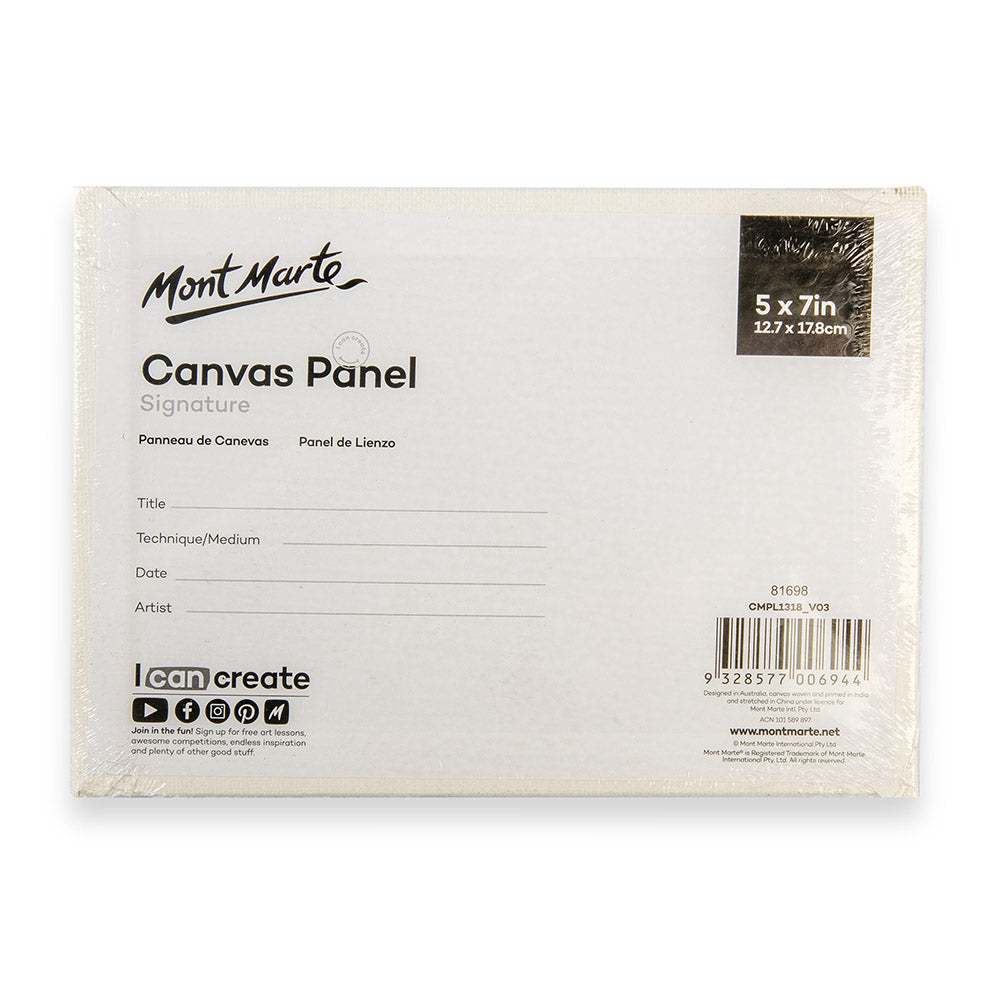 Mont Marte Leinwandplatten 12,7 x 17,8 cm, 3er Set - SETL