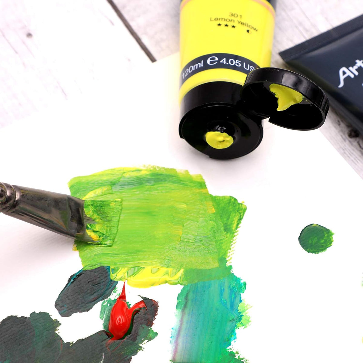 Artecho Acrylfarbe 2 x 120ml – Weiß, Schwarz, Golden, Silber & mehr Farben verfügbar - SETL