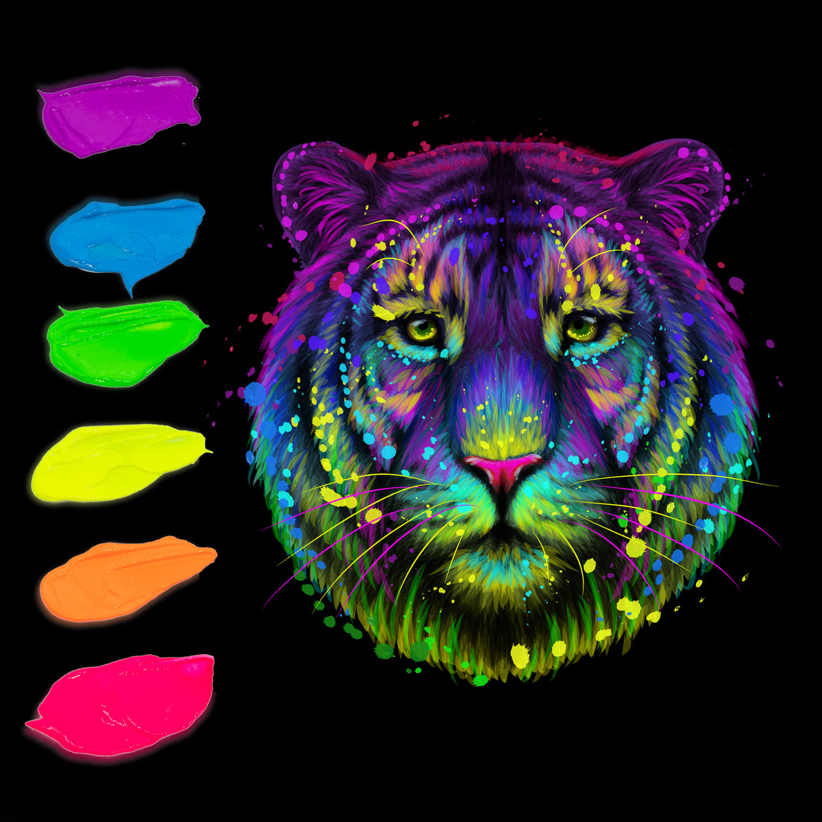 Artecho Acrylfarben Set Neon - 6x59ml in Flaschen - SETL