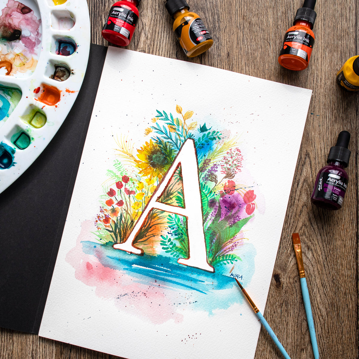 Mont Marte Aquarellpapier Artiste - A4, 100 % Baumwolle, 200 g/m² - SETL
