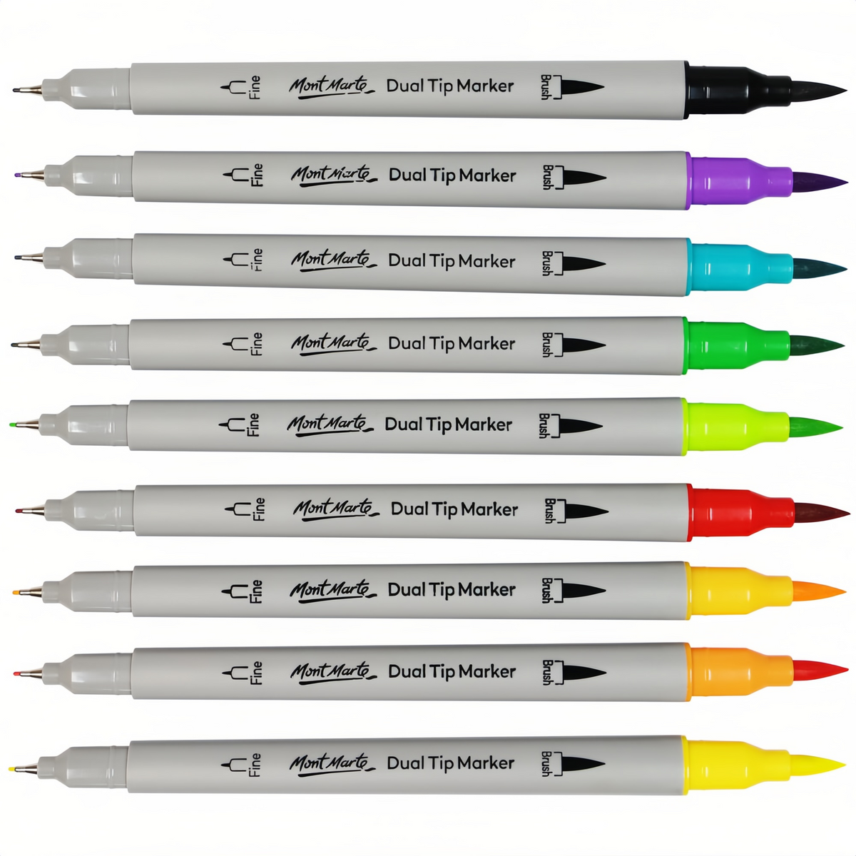 Mont Marte Brush/Fineliner Set – 48 Farben, Dual Tip - SETL