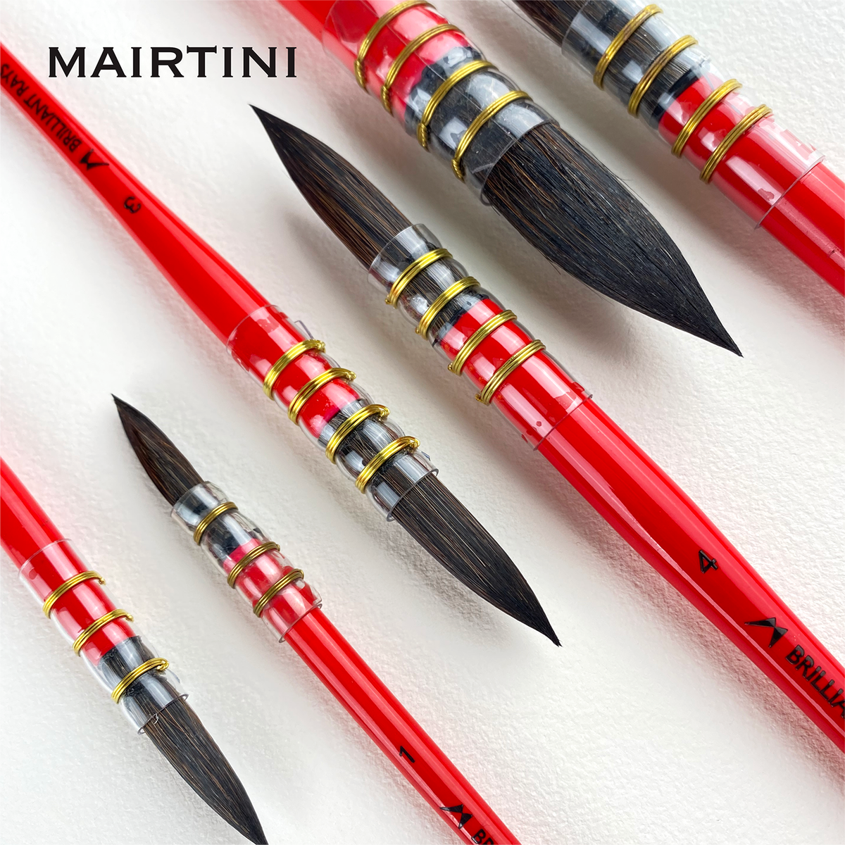 MAIRTINI SS93 Profi-Aquarellpinsel-Set (3-teilig) – Präzisionswerkzeuge für anspruchsvolle Aquarellmalerei - SETL