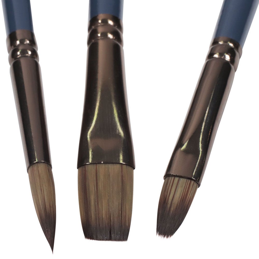 Mont Marte Premium Pinselset – 15 Taklon- und Borstenpinsel mit Magnetverschluss-Etui - SETL