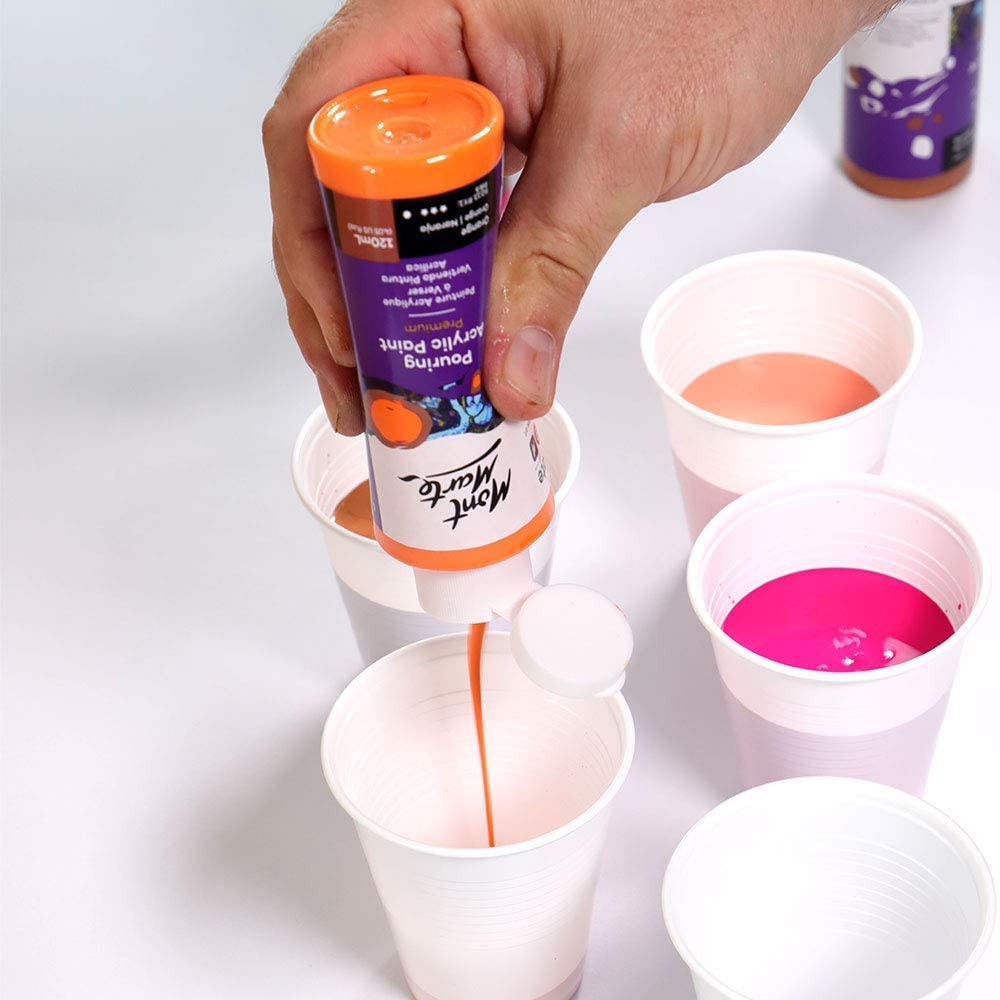 Mont Marte Pouring Set -  Coral - 4x120ml in Flaschen - SETL