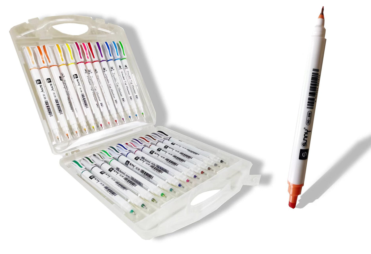 Sunny Dual Tip Marker Set 24 Farben - SETL
