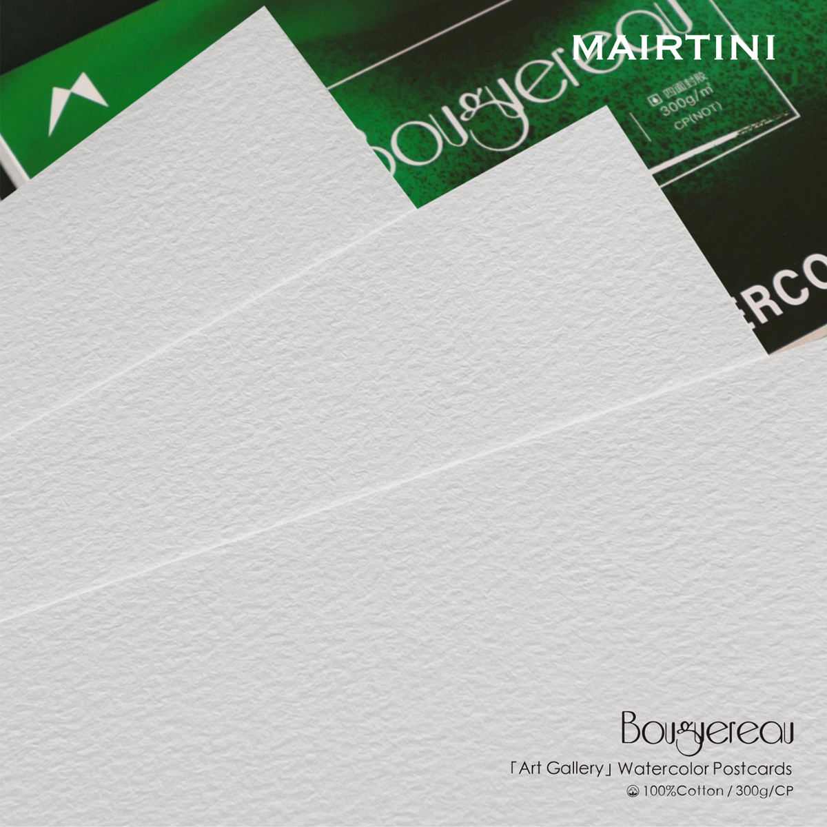 Mairtini Bouguereau Künstlerqualität Aquarellpapier, 200/300 g/m² Kaltgepresst, 100 % Baumwolle - SETL