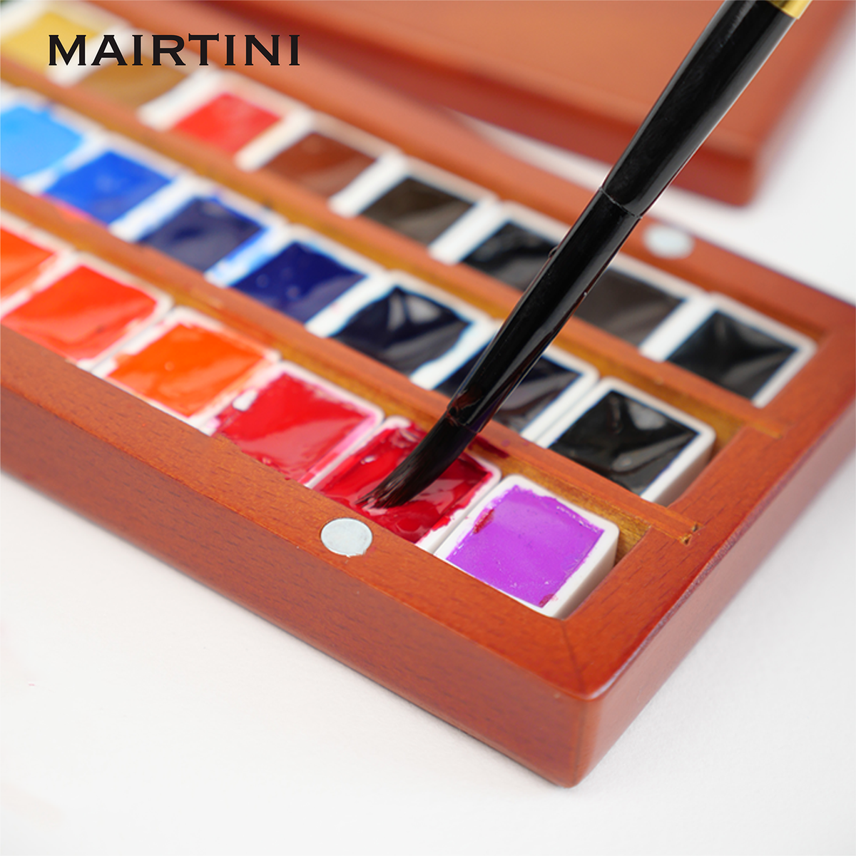 MAIRTINI TravelMate Aquarellpinsel – Reiseset Grün Nr.0/1/2/4/6 - SETL